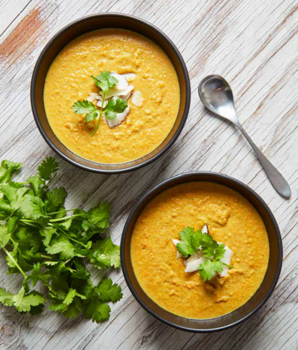Carrot and red lentil soup