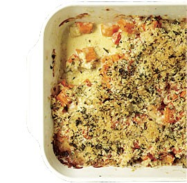 Carrot and sharp cheddar gratin