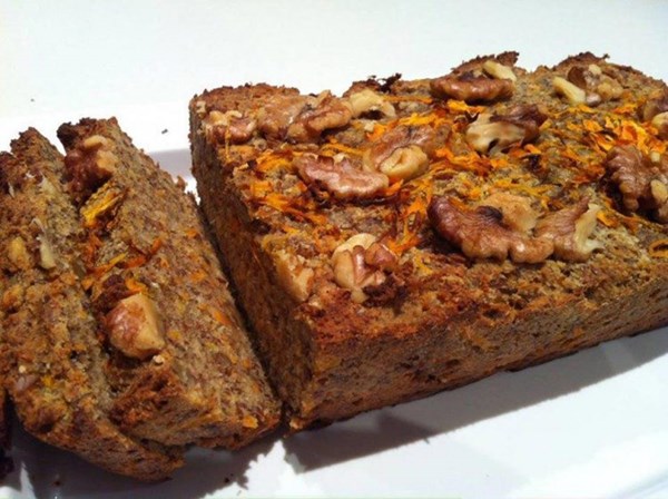 Carrot and walnut loaf