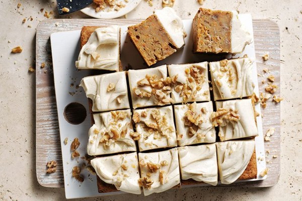 Carrot and walnut mud cake