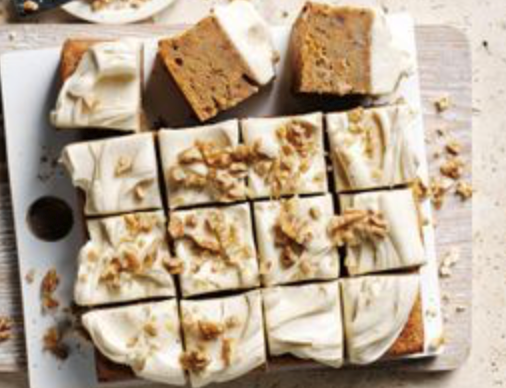 Carrot and walnut mud cake