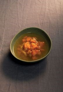 Carrot, apricot & ginger [soup]