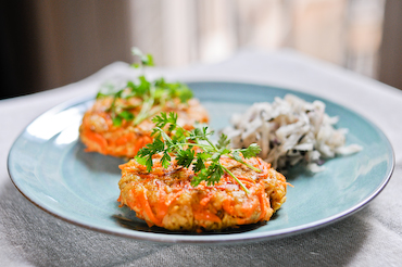 Carrot barley galettes
