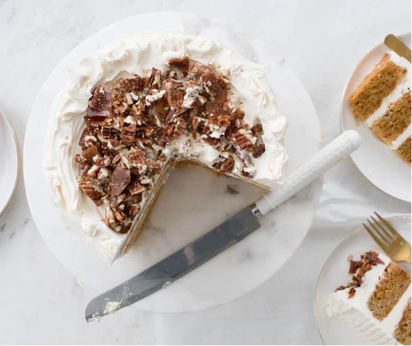 Carrot cake with burnt honey buttercream