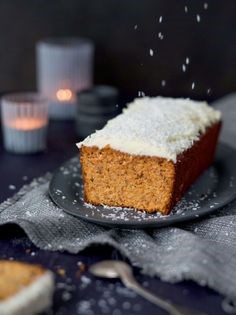 Carrot cake with coconut frosting
