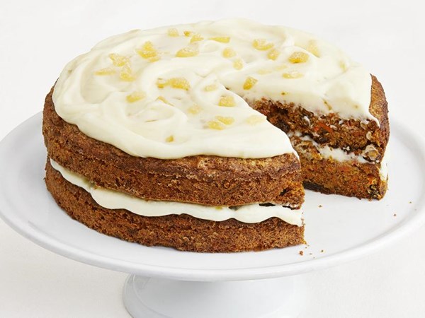 Carrot cake with ginger mascarpone frosting 