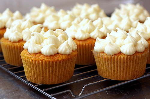 Carrot cake with maple-cream cheese frosting