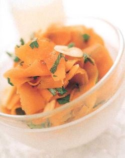 Carrot, cardamom and mint salad