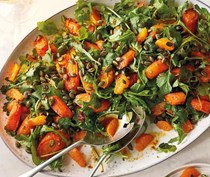 Carrot, clementine & harissa salad