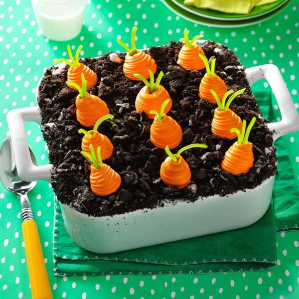 Carrot garden ice cream dessert