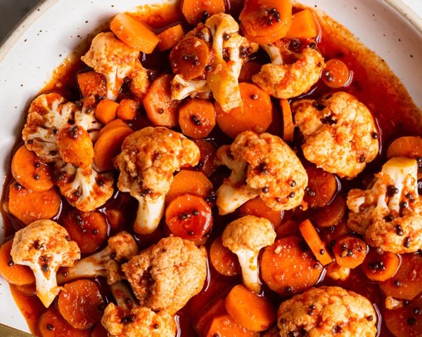 Carrot ginger cauliflower pickle
