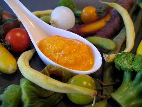 Carrot ginger miso dip