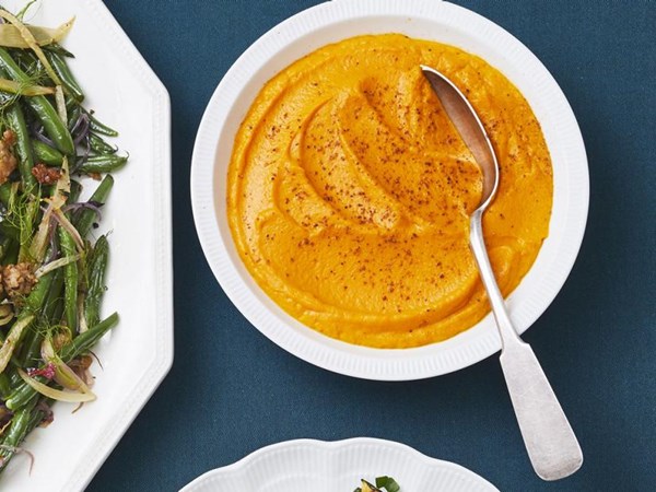 Carrot, leek and ginger mash