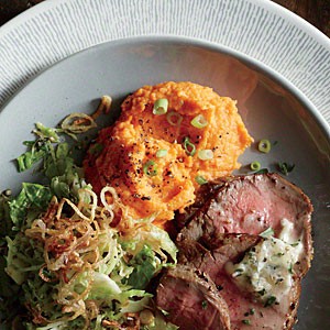 Carrot mash with crème fraîche
