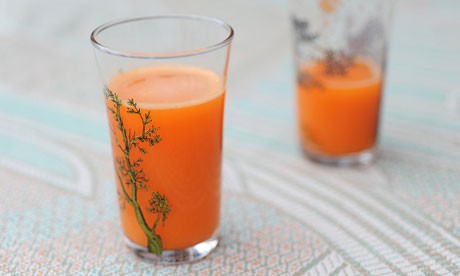 Carrot, orange and ginger juice