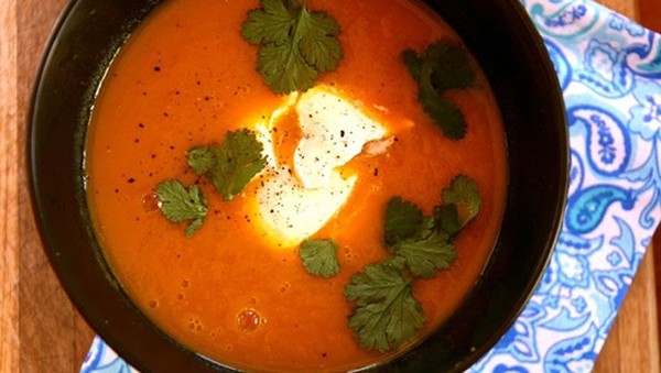 Carrot, orange and ginger soup