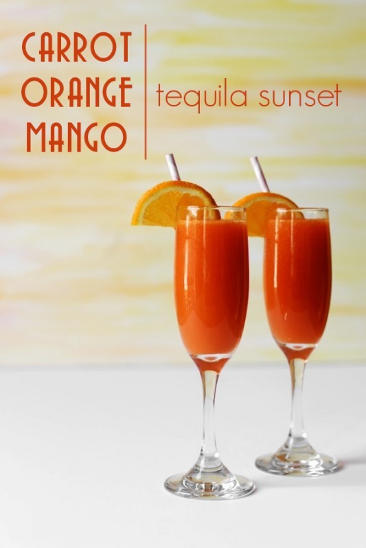 Carrot orange mango tequila sunset