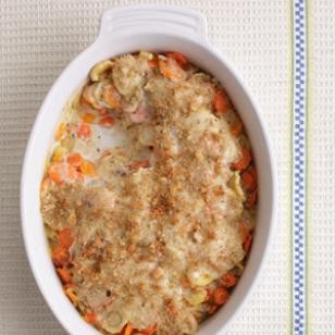 Carrot-parsnip gratin