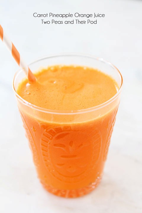 Carrot pineapple orange juice