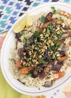 Carrot-pistachio couscous