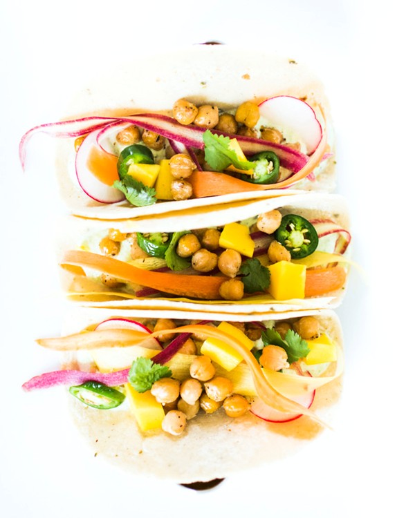 Carrot ribbon tacos