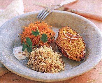 Carrot salad with lime and cilantro