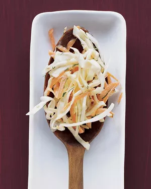 Carrot slaw with yogurt dressing