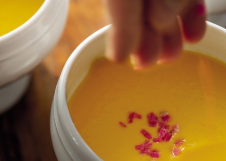Carrot soup with coconut milk