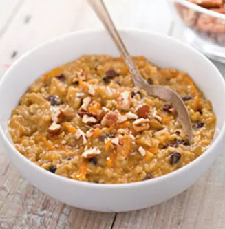 Carrot spice ten-minute steel-cut oatmeal
