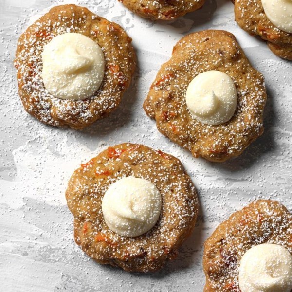 Carrot spice thumbprint cookies