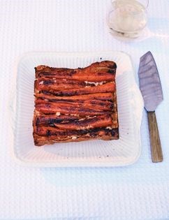 Carrot Tatin with goat cheese