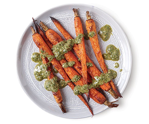 Carrot top arugula pesto