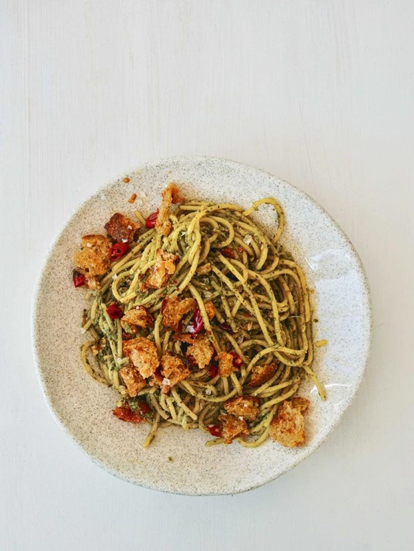 Carrot-top pasta