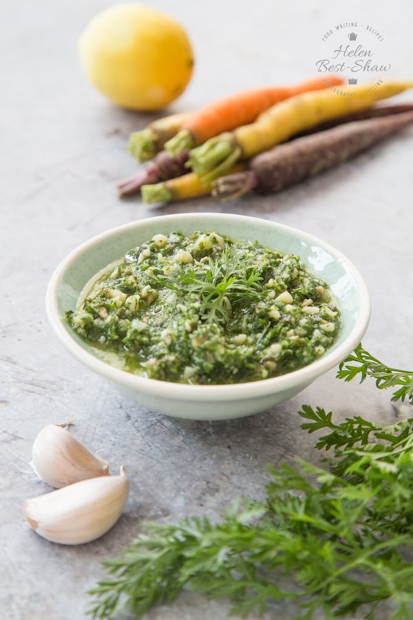 Carrot top pesto