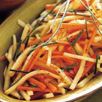Carrots and rutabagas with lemon and honey