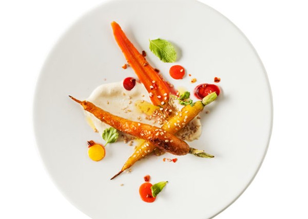 Carrots with almond purée