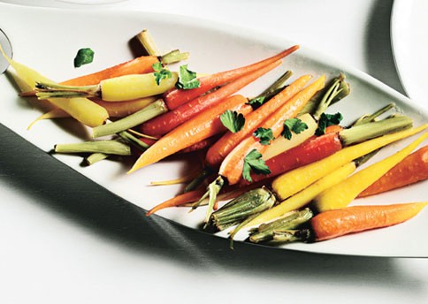 Carrots with caramelized ginger