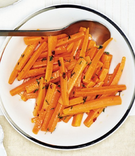 Carrots with thyme and chilli