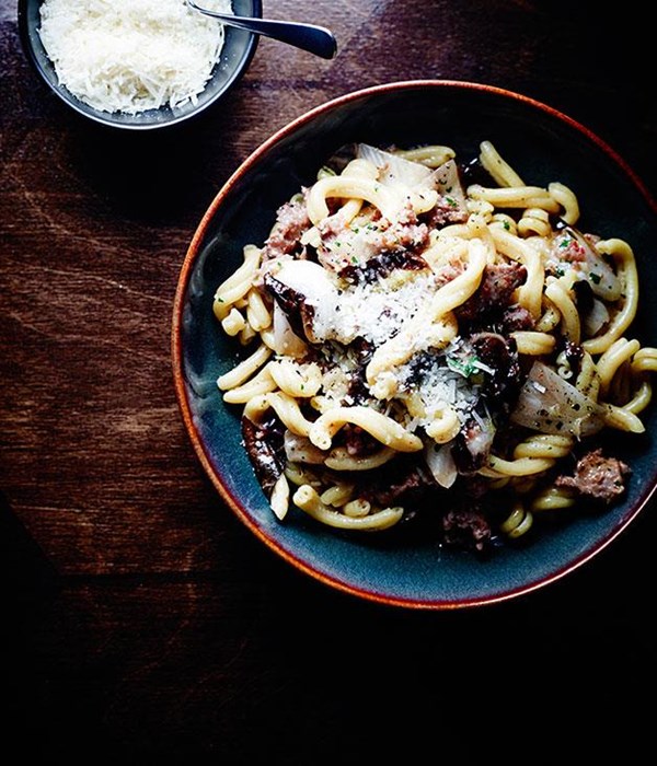 Casarecce with pork and fennel sausage ragù