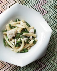 Casarecce with spicy skate and snap peas