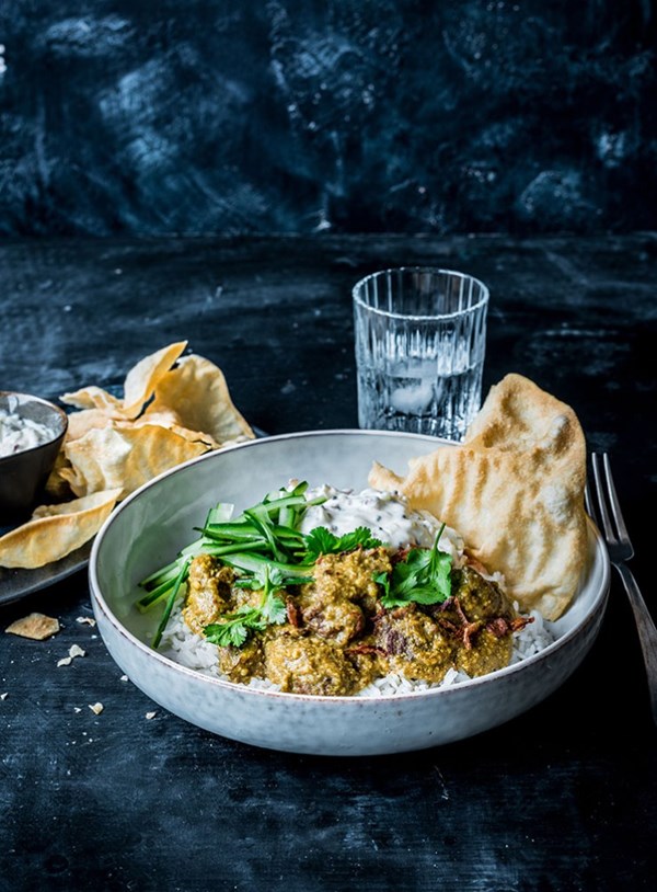 Cashew and coconut lamb curry