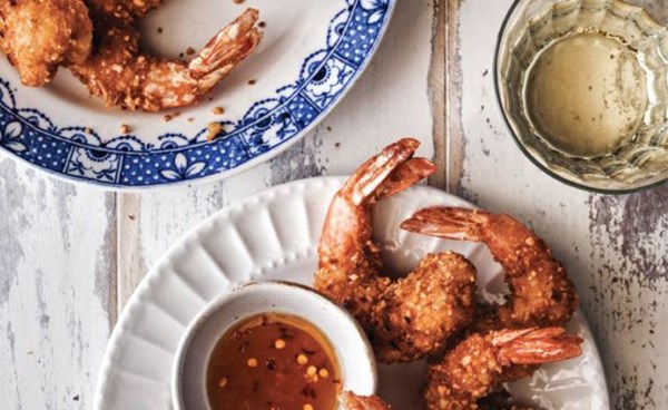 Cashew and coconut shrimp