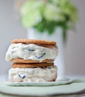 Cashew butter ice cream sandwiches