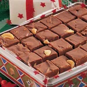 Cashew caramel fudge