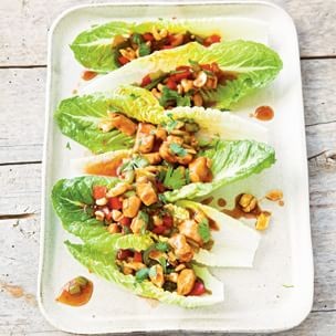 Cashew chicken lettuce tacos