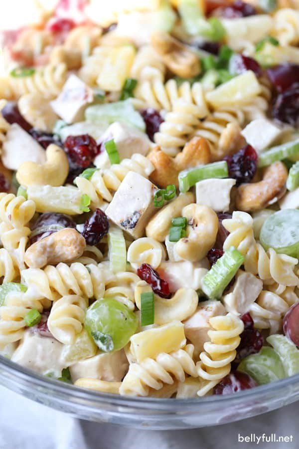 Cashew chicken pasta salad