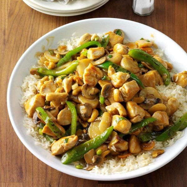 Cashew chicken with ginger
