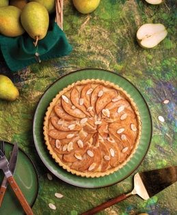 Cashew crème pear tart