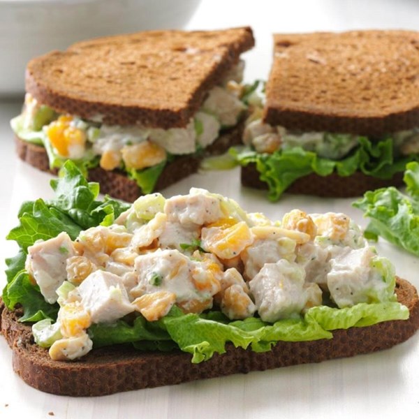Cashew turkey salad sandwiches 