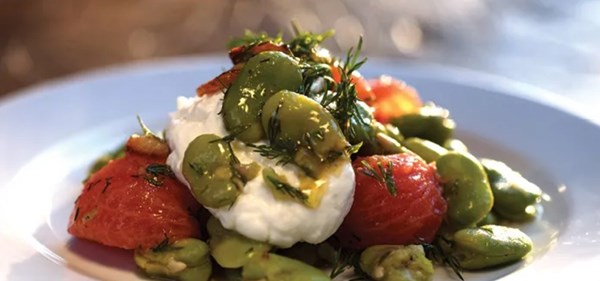 Caspian fava bean salad